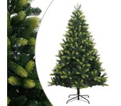 vidaXL Árbol de Navidad artificial con bisagras y soporte 120 cm