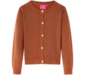 Cárdigan de punto infantil color coñac 104