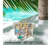 Large Capacity Transparent Jelly Beach Shoulder Portable Travel Bag PVC Waterproof Wash Storage Tote Bag Fitness Swimming Bag