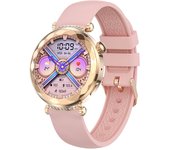 Reloj inteligente con Bluetooth, llamadas, frecuencia cardíaca, presión arterial, oxígeno en sangre, pantalla, reloj inteligente multifunción para mujer
