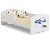 Cama de criança 160 x 80 colchão e estrado incluídos Kobi Luk Shark
