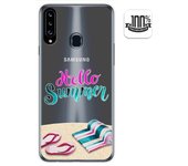 Tumundosmartphone Funda Gel Transparente para Samsung Galaxy A20s diseño Summer Dibujos