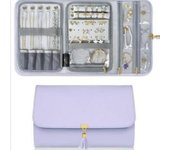 Bolsa de joyería plegable, Bolsa de viaje portátil para guardar Joyas, Bolsa de múltiples chaquetas para anillos, pendientes y Joyas.