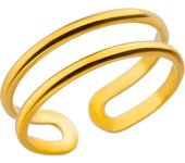 Gold Color Fuxk off Rings for Women Opening Stainless Steel Ring 2024 Trend New in Design Letter Band Couple Aesthetic Jewelry