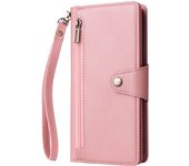 CAESBON For Samsung Galaxy S24 Ultra S24 S23FE S23 S22 Ultra S22 S21 S Series Phone Case Magnetic Buttons Zipper Leather Case