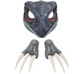 Dinosaurio Jurásico Therizinosaurus Máscara con Mandíbula Realista Apertura 10-In Garras