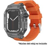 44mm 40mm Glacier Modification Kit Rubber Band For Apple Watch 9 8 7 45MM 41MM Transparent Mod Case For iWatch Series 6 SE 5