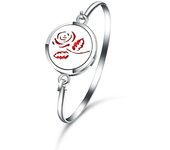 Tree of Life Stainless Steel Aromatherapy Bracelet Perfume Essential Oil Diffuser Locket Woman Charm Bangle High Quality Jewelry