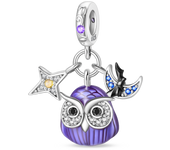 2024 New Original 925 Silver Halloween Beads For Pandora Bracelet DIY Flying Witch Charm For Women Jewelry Fashion Gift