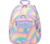 Totto España Mochila Escolar Arcoíris - Crayoles | Completa y Versátil