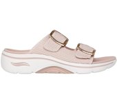 Cómoda  Chancla de mujer Skechers GO WALK ARCH FIT 2.0 SANDAL CHLOE  tejido rosa. Cómoda plantilla Arch Fit® con soporte de arco acolchada y contorneado Goga Mat. Altura Tacón bajo (1-3 cm) Referencia 140871-BLSH