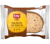 Pan Payés con semillas Sin Gluten | Pack de 2 unidades | 250 gramos |  Apto para vegetarianos y veganos | SCHÄR