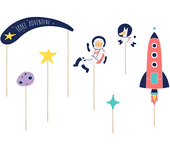 Partydeco - Aventura Espacial - Topper para Tarta