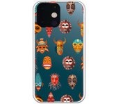 Funda compatible con iPhone 13 Mini - Patron mascaras africanas