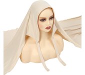 Malay  Hijab Scarf With Bandage Non-Slip Muslim Women Breathable Islam Long Shawl Headband Fashion Turban Headwrap