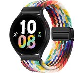 20mm 22mm Magnetic Bracelet for Samsung Galaxy Watch 7/6/Classic/5/4/3 Braided Loop Nylon Strap for Huawei Watch 4/3/GT 5 4 Band