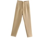 TRAF Office Wear High waist Pants for Women Formal Pants Office outfits Pencil Trousers Black Pink White Fashion Ladies Pants