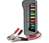 Probador de batería de 12 V, comprobador de batería de coche portátil con 6 LED