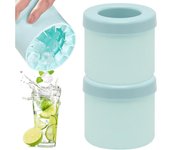 Molde Hielo Silicona,Cubiteras Para Hielo con Tapa  2PCS Cubitera Silicona Cubitera Hielo Moldes Hielo Ice Maker Moldes de Cubitos de Hielo Mini Cubo de Hielo Silicona Hielo Molde de Cubitos