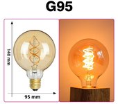 2PCS/Lot Retro Edison LED Light Bulb E14 E27 Vintage LED Bulb 220V 4W C35 A60 T45 ST64 G80 G95 G125 Led Lighting Edison Lamp