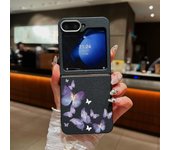 Colorful Butterfly Leather Texture Case For Samsung Galaxy Z Flip 5 4 6 3 5G Folding Soft TPU Phone Cover For Samsung Z Flip4