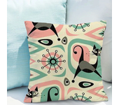 Halloween Black Cat Pillowcase 45*45 Sofa Cushion Cover 40x40 Double-sided Printing Throw Pillow Covers Decorative Short Plush