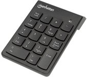 Manhattan 178846 - Teclado numérico USB inalámbrico (18 Teclas), Color Negro
