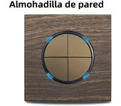 1 2 3 4 Gang Wall Light Switch, Wood Color Aluminum Frame, Impulse Momentary Switch,Round Button, L6, Wallpad