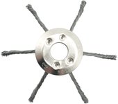 LUSQI 6/8/9inch Steel Wire Wheel Head Grass Trimmer Head Universal Weed Brush Fit Straight Shaft Brushcutter Removal Moss Rust