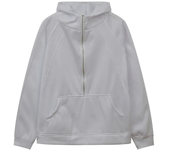Half Zipper Hooded Short Plush Sweater Casual Sports Sweater New Fashion Autumn Winter 2024