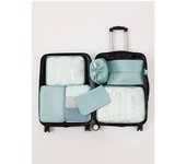 Azul, Juego de 7 piezas para gestión de equipaje de viaje, bolsa para ropa, zapatos, bolsa para guardar cosméticos, equipaje, bolsa para clasificar y organizar ropa([HK])