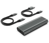 Ewent EW7025 caja para disco duro externo Caja externa para unidad de estado sólido (SSD) Gris M.2