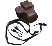 Para Canon EOS R50/R100 desmontable Pu Cuero Cámara Bolsa cubierta protectora con Correa de hombro