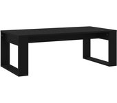 vidaXL Mesa de centro madera de ingeniería 102x50x35 cm Blanco, Negro, Blanco brillante Mesita de Salón o Comedor o Auxiliar Mesa de Café Meuble Salón