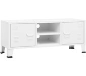 vidaXL Mueble de TV industrial metal 105x35x42 cm, Mueble de Salon, Mueble TV, Mueble TV salon, Mesa de TV, Mueble tele
