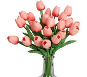 10Pcs Artificial Flower Realistic Touch Tulip Scrapbooking Vase Home Decor Wedding Garden Arch Garland  Mother's Day Bouquet diy