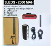 TouCloud-Luz para Bicicleta de Montaña y Carretera, Resistencia Interna al Agua, con Carga USB, 10000mAh