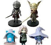 5PCS New Elden Ring Gaming Q Version Mini Ranni Cat Melina Malenia The Half-Wolf  Action Figure Lani Magic Ornaments PVC Dolls
