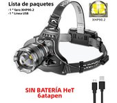 XHP90.2 Super Powerful Headlamp Rechargeable Head Flashlight High Power Head Lamp 1000Meters Headlight 2*18650 Fishing Lantern