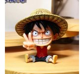 8cm Anime Figure One Piece Monkey D Luffy Roronoa Zoro Kawaii Toys Q Figural Nendoroid Car Decoration PVC Model Gift