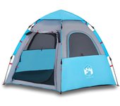 vidaXL Tienda campaña cabaña 4 personas apertura rápida Color Gris y naranja,  Azul,  Verde y mas