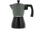 Bidasoa Cafetera Aluminio 6 Tazas Verde Mate Inducción Libre Cadmio