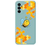 Funda Silicona Líquida Azul para Samsung Galaxy M23 5G diseño Abeja Dibujos
