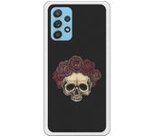 Funda compatible con Samsung Galaxy A72 - tatoo calavera mexicana dotwork