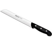 Arcos Cuchillo Panero con Hoja de Acero Inoxidable Nitrum de 210 mm. Obtenga una gran variedad cortes parau comida. Cuchillo Pan ideal para uso doméstico diario. Serie Maitre. Color negro.