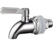 Grifo de barril, Dispensador de bebidas, Grifo de barril de cerveza, Grifo de vino - Acero inoxidable y tamaño de 16 mm