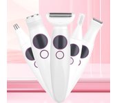Nueva afeitadora eléctrica cinco en uno para mujeres, máquina de afeitar para recortar el vello corporal privado.