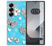 Tumundosmartphone Funda Carcasa Dura para Samsung Galaxy Z Fold 6 5G diseño Mariposas Dibujos