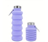 Botella De Agua Reutilizable Libre De BPA En Silicona Para Expediciones Al Aire Libre Y Senderismo