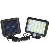 Farola Solar de 260lm, Luces de Calle Solares 12COB, impermeable, Sensor de Movimiento sensitive al Pir, lámparas de Jardín al Aire Libre, lámpara de pared